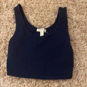Navy cropped tank